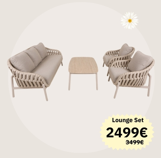 Conjunto de Balcón Andalucía | Conjunto Pequeño de Balcón | Teca | Muebles de Exterior España